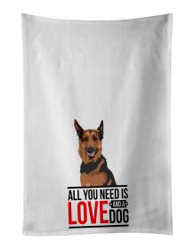NEW German Shepherd Red Sable Kitchen Towel Set of 2 White Dish Towels Decorative Bathroom Hand towel for Hand, Face, Hair, Yoga, Tea, Dishcloth