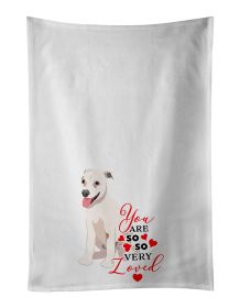 NEW Pit Bull Puppy so Loved Kitchen Towel Set of 2 White Dish Towels Decorative Bathroom Hand towel for Hand, Face, Hair, Yoga, Tea, Dishcloth
